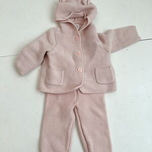 Gap Pink Knit Sweater Baby Outfit size 6-12 Months